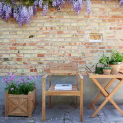 - Bakkebord 60x40cm teak^Cinas Outlet