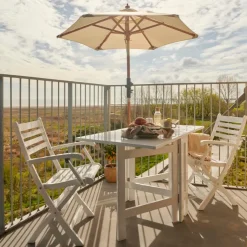 - Butterfly klapbord 130x65cm hvid PU^Cinas Outlet