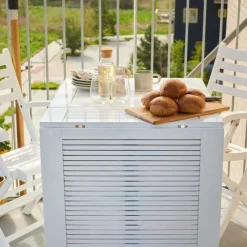 - Butterfly klapbord 130x65cm hvid PU^Cinas Outlet