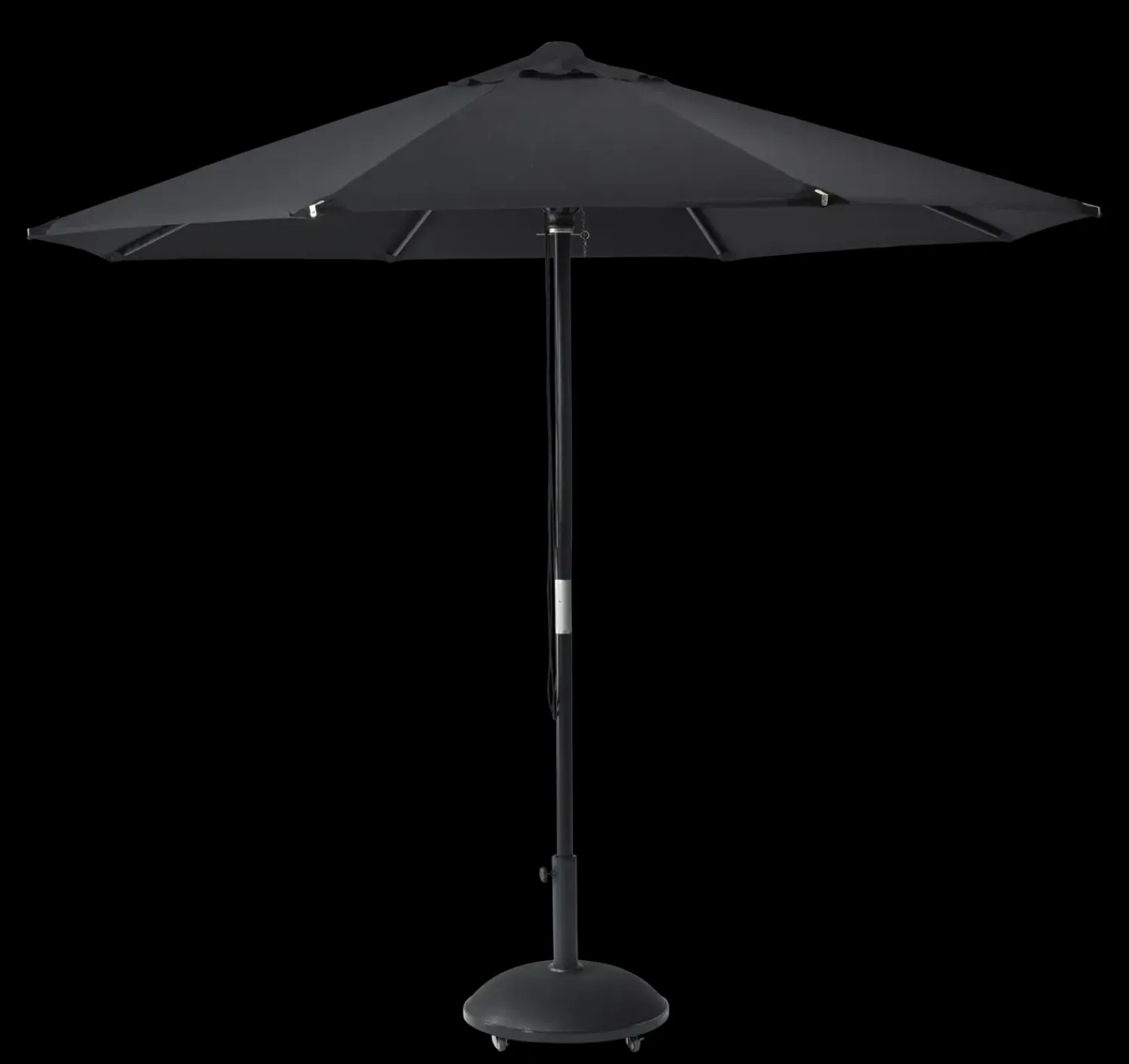 - Capri/Nero -Ø3m sort stok, sort polyesterdug*Cinas Clearance