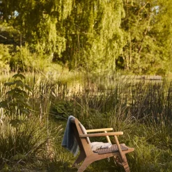 - Eya Garden lounge stol i teak med Viro reb til udendørs brug*Cinas Discount