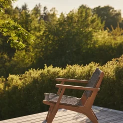 - Eya Garden lounge stol i teak med Viro reb til udendørs brug*Cinas Discount