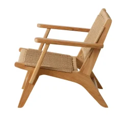 - Eya lounge stol - indendørs, teak med paperloom*Cinas Sale