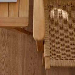 - Eya lounge stol - indendørs, teak med paperloom*Cinas Sale