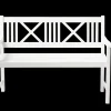 - Havebænk - Rosenborg bænk 120x59cm hvid mahogni*Cinas Outlet