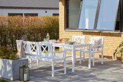 - Havebænk - Rosenborg bænk 150x59cm hvid mahogni*Cinas Online