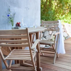 - Havebord - Butterfly bord rundt Ø110cm teak^Cinas Hot