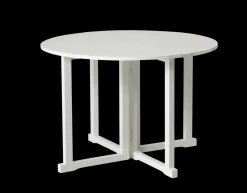 - Havebord - Butterfly bord rundt Ø110cm PU hvid*Cinas New