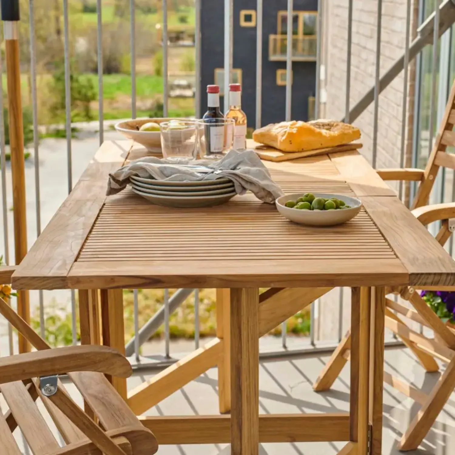 - Havebord - Butterfly klapbord 130x65cm teak*Cinas