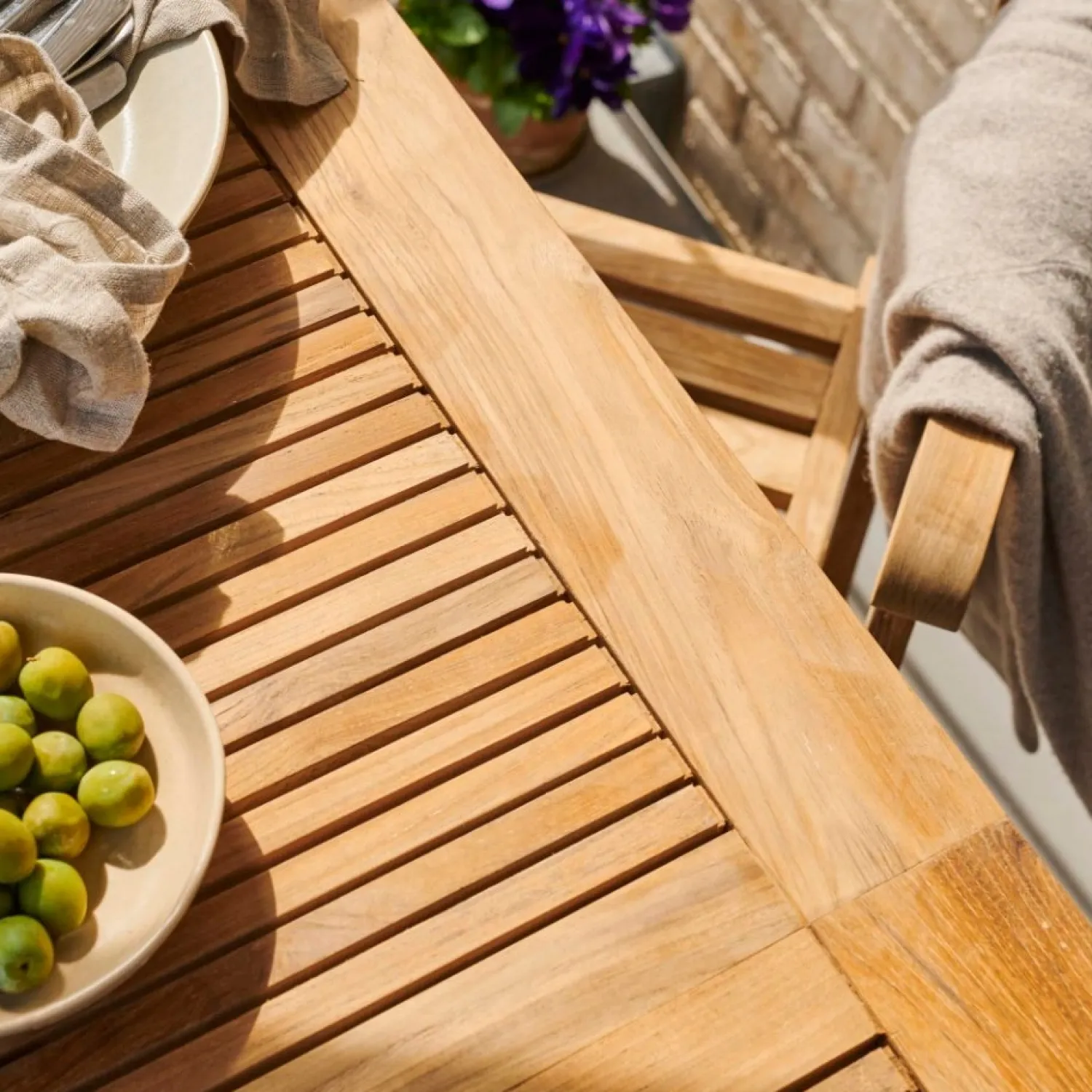 - Havebord - Butterfly klapbord 130x65cm teak*Cinas