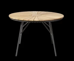 - Havebord - Ellen bord Ø110cm antracit/teak*Cinas Discount