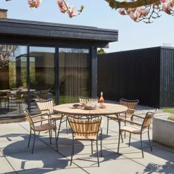 - Havebord - Ellen bord Ø150cm antracit/teak*Cinas Clearance