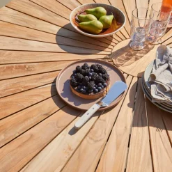 - Havebord - Ellen bord Ø130cm antracit/teak*Cinas Clearance