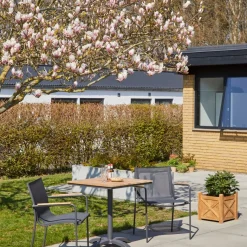 - Havebord - Mood cafébord 70x70cm antracit/teak*Cinas Sale