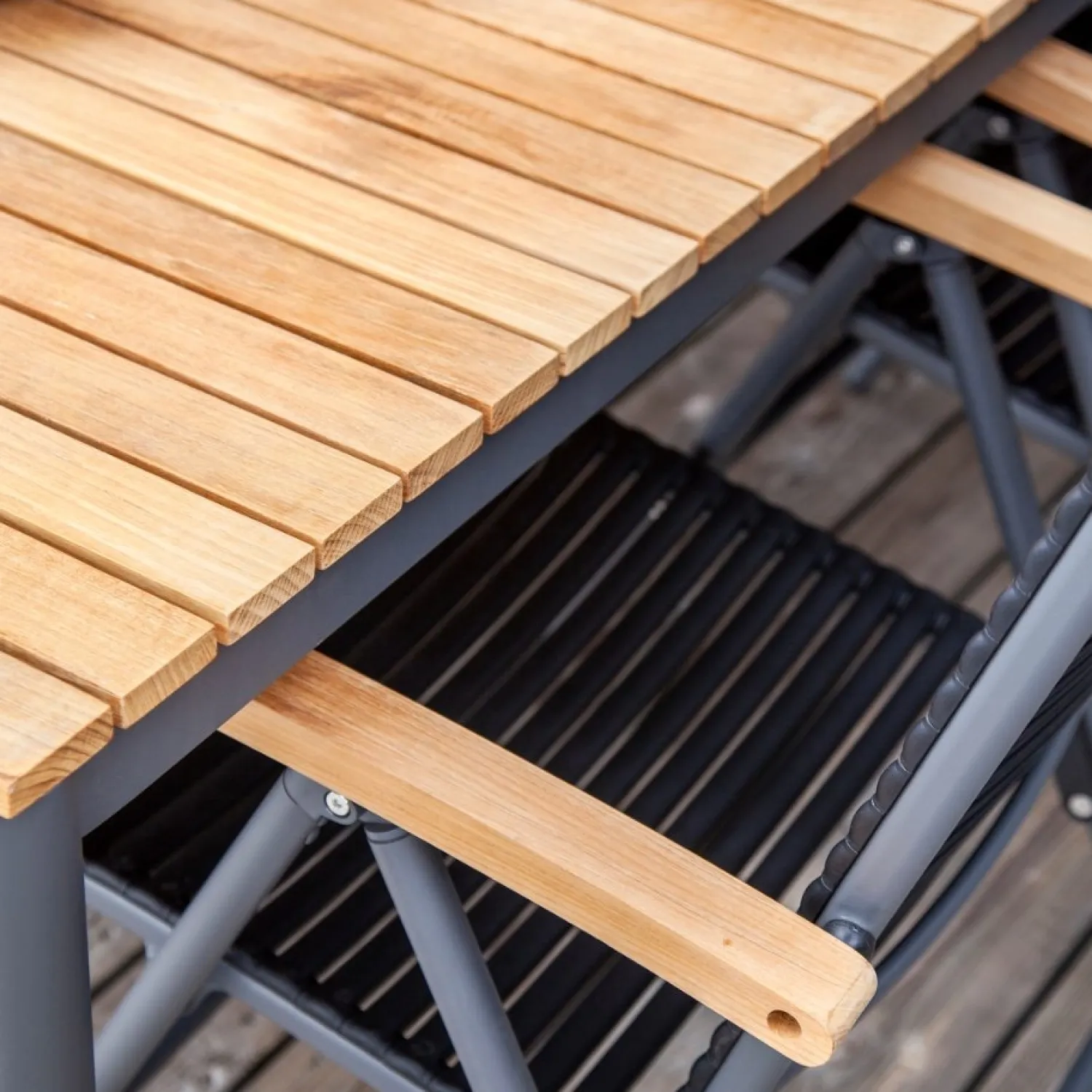 - Havebord - Mood Classic bord 167,5x100cm antracit/teak*Cinas Outlet