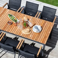 - Havebord - Mood Extreme bord 208x100cm antracit/teak*Cinas Sale