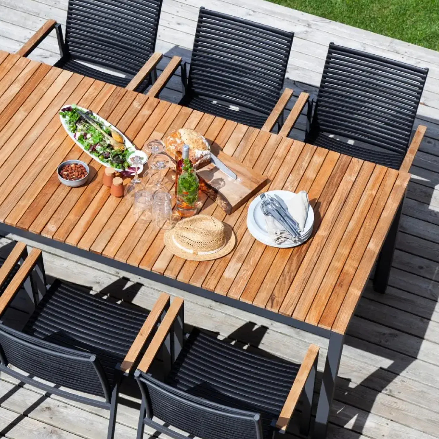- Havebord - Mood Extreme bord 208x100cm antracit/teak*Cinas Sale