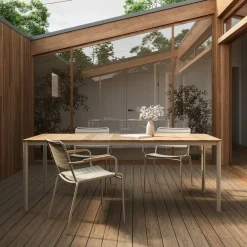 - Havebord - Mood Nova bord sandy grey/teak*Cinas Best