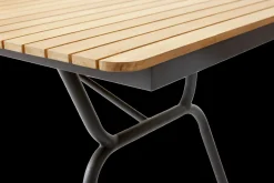 - Havebord - Parc bord i teak med antracitgrå stel*Cinas Sale