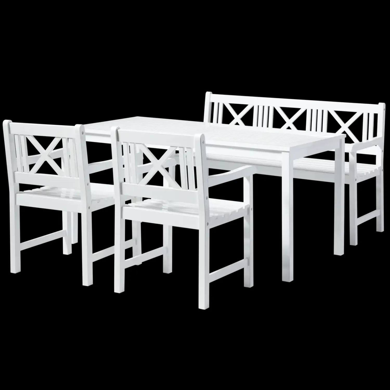 - Havesæt - Rosenborg møbelsæt, hvid*Cinas Clearance