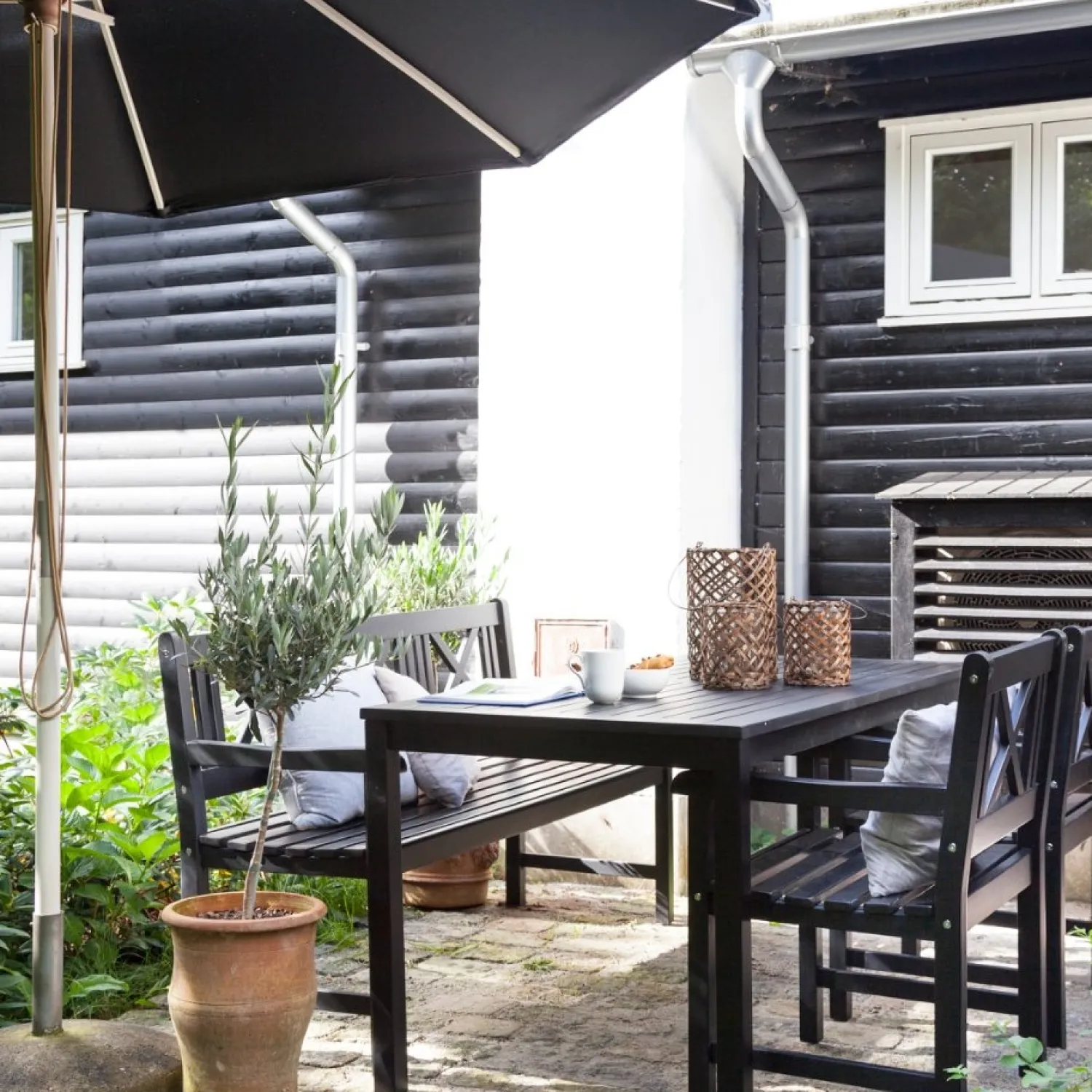 - Havestol - Rosenborg stol mat sort*Cinas Outlet