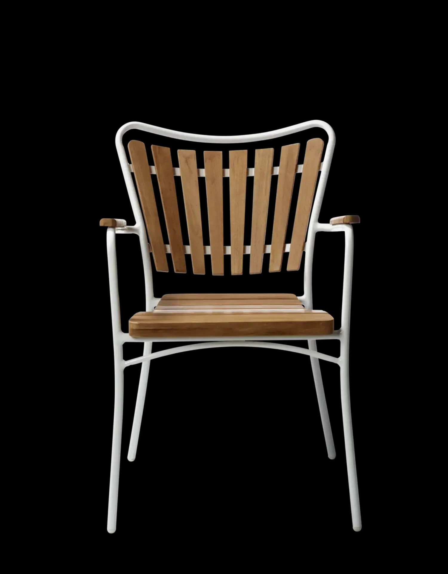 - Havstol - Ellen stol hvid aluminium og teak*Cinas Discount