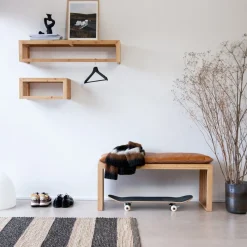 - Lille garderobehylde i vertikalt karboniseret bambus^Cinas Sale