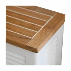 - Lille jalousi opbevaringsboks i hvid mahogni^Cinas Outlet