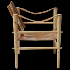 - Noble Safari stol lys med lysebrun læder^Cinas Discount