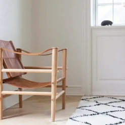 - Noble Safari stol lys med lysebrun læder^Cinas Discount