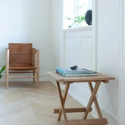 - Noble Safari stol lys med lysebrun læder^Cinas Discount