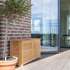 - Opbevaringsbænk, Teak, 90x30x48 cm^Cinas Outlet