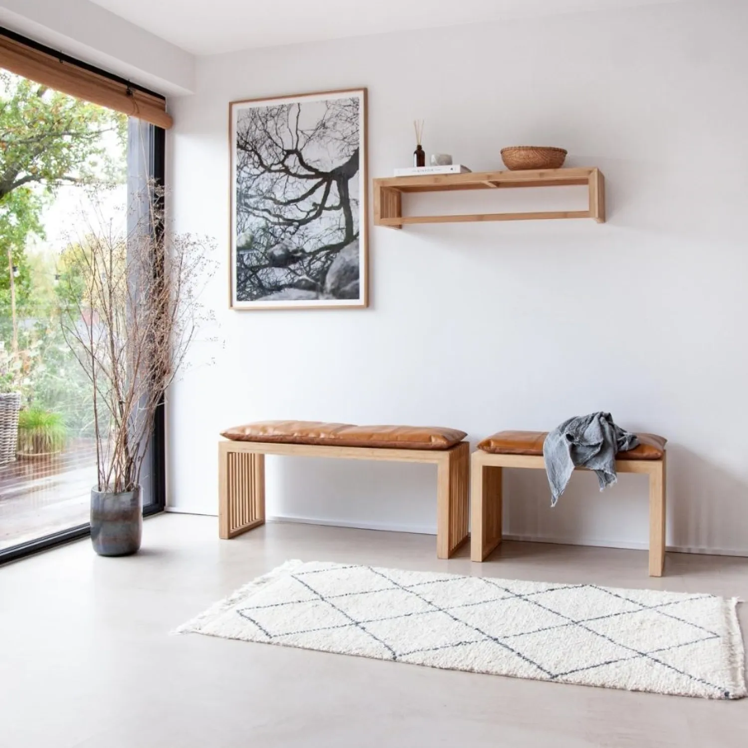 - Rib bænk 104x35cm bambus^Cinas Clearance