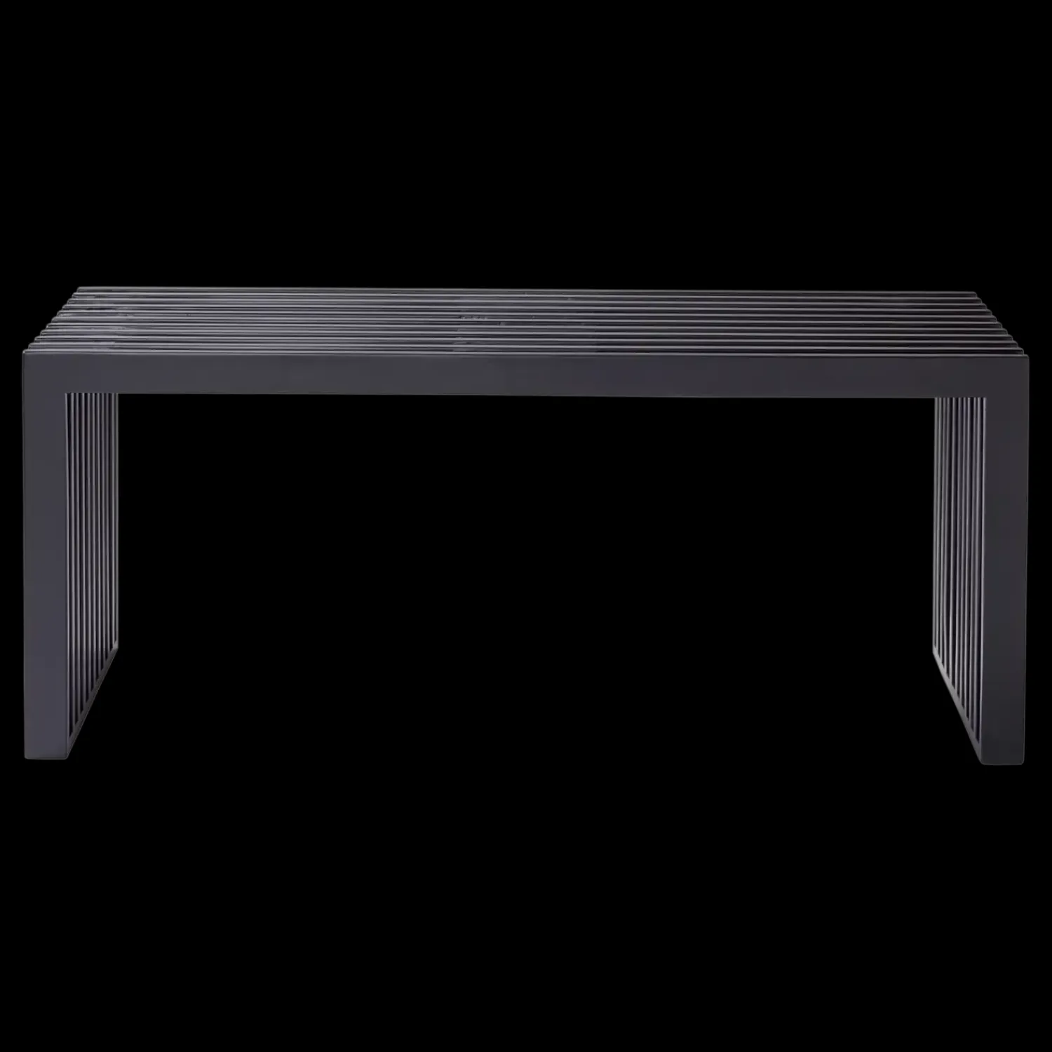 - Rib bænk 104x35cm mahogni mat sort^Cinas Hot