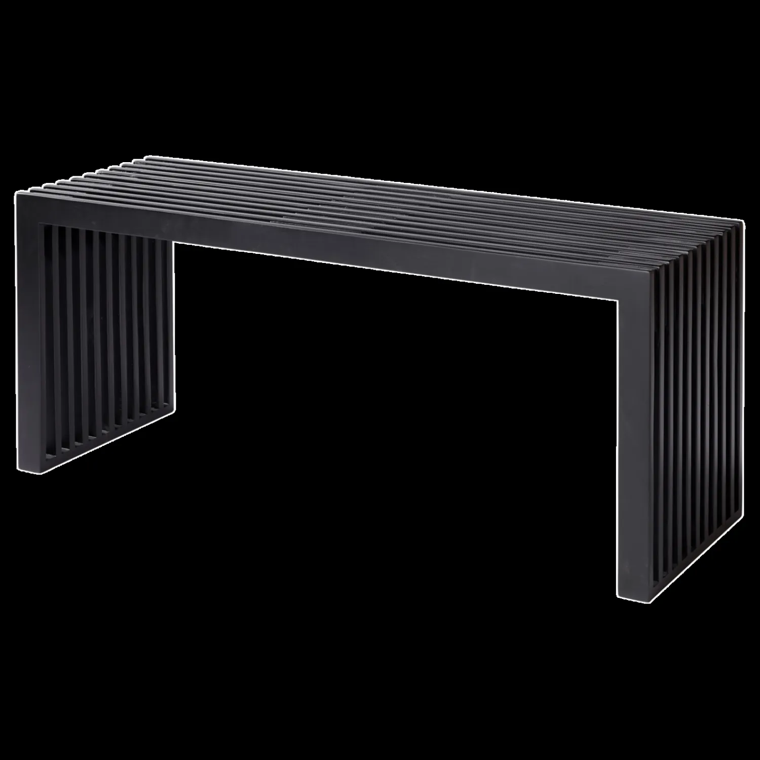 - Rib bænk 104x35cm mahogni mat sort^Cinas Hot