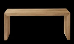 - Rib bænk 104x35cm teak*Cinas