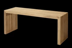 - Rib bænk 104x35cm teak*Cinas