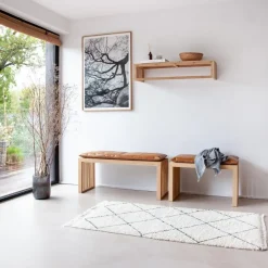 - Rib 2-pers bænk 73x35x43cm bambus*Cinas Online