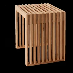- Rib skammel 45x35cm teak*Cinas Sale