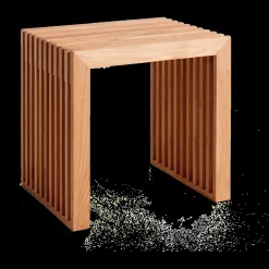 - Rib skammel 45x35cm teak*Cinas Sale