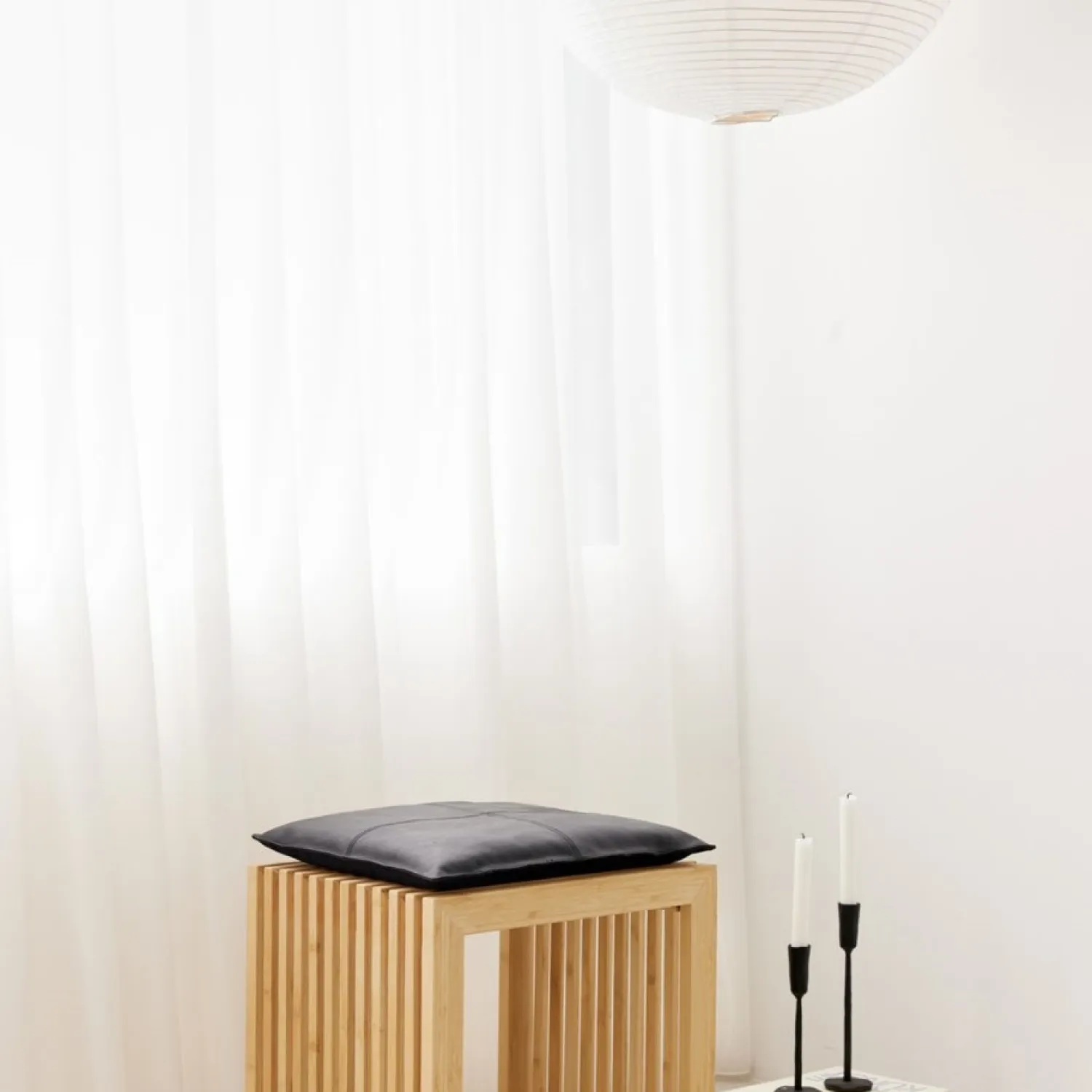 - Siddepude til Rib stool sort læder^Cinas New