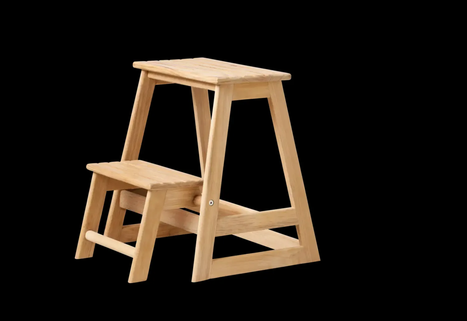 - Skala trappestige 2-trin teak^Cinas