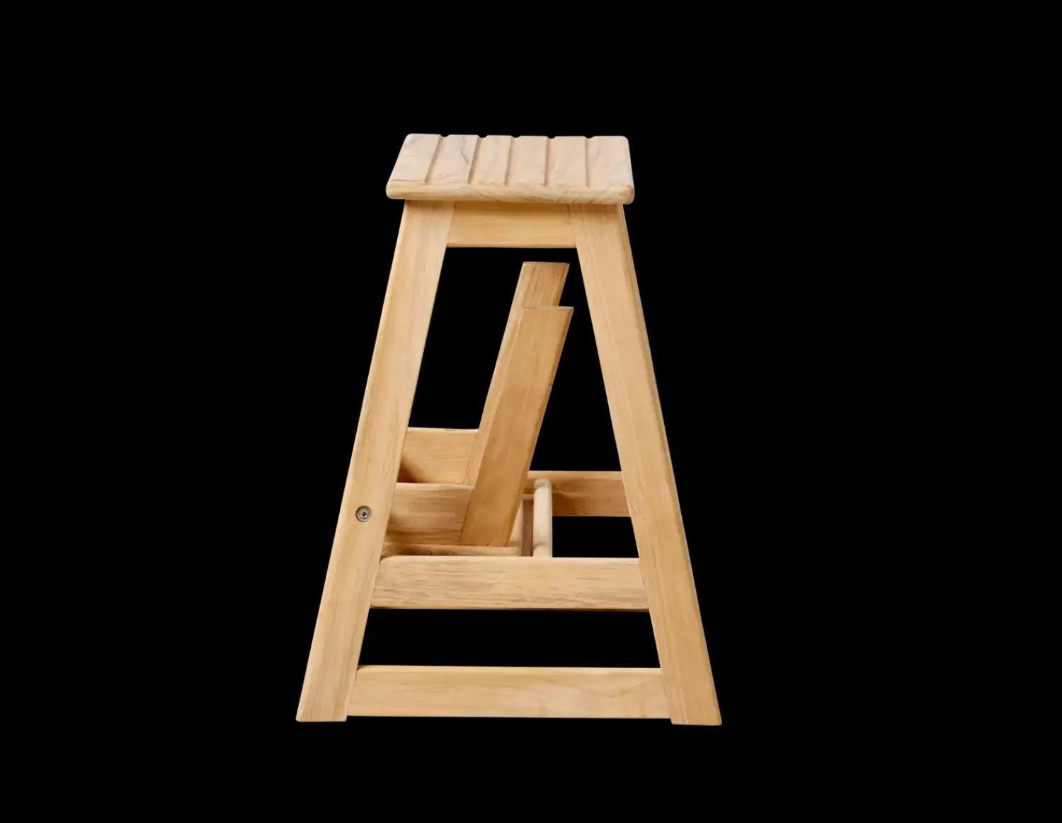 - Skala trappestige 2-trin teak^Cinas