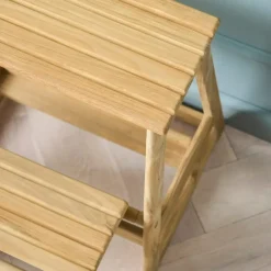 - Skala trappestige 2-trin teak^Cinas