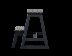 - Skala trappestige 2-trin mat sort*Cinas Outlet