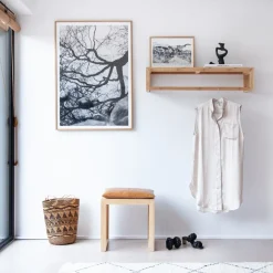 - Stor garderobehylde i vertikalt karboniseret bambus^Cinas Online