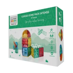 - Magnetlegetøj - Curved Dome Pack Intense - 47 dele^Cleverclixx Hot