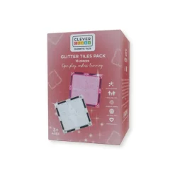 - Magnetlegetøj - Glitter Tiles Pack Transparent - 16 dele*Cleverclixx Hot