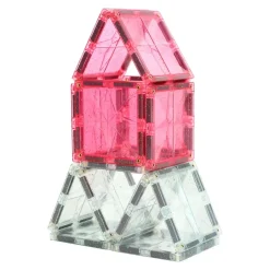 - Magnetlegetøj - Glitter Tiles Pack Transparent - 16 dele*Cleverclixx Hot