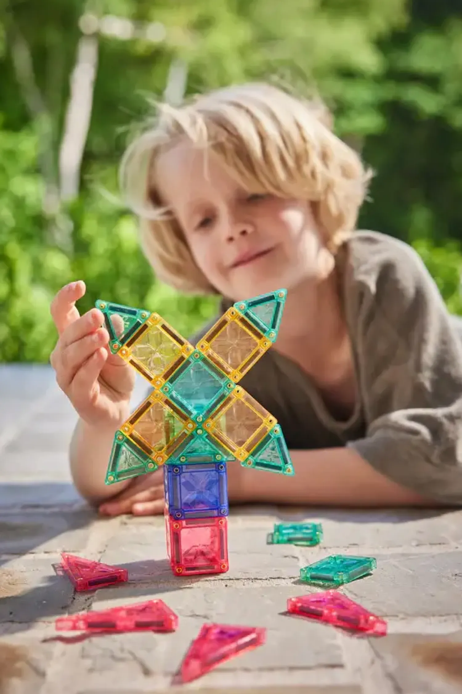 - Magnetlegetøj - Mini Tiles Pack Pastel - 28 dele^Cleverclixx Hot